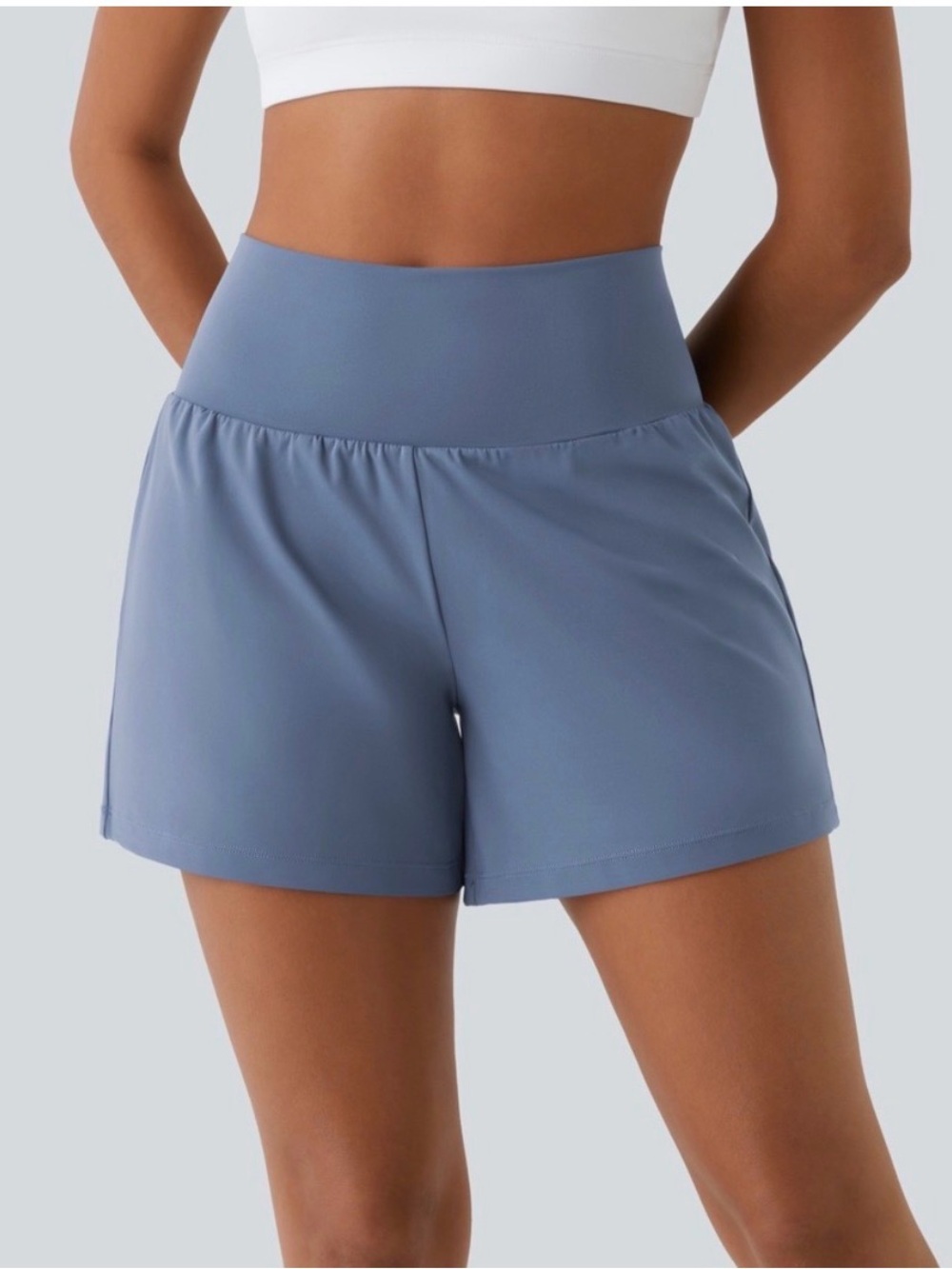 NWT Halara High-Waisted Flowy 2-in-1 Running Shorts Infinity